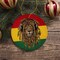 Reggae Lion Ornament, Jamaican Christmas Decoration, Reggae Music Flag